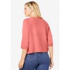 Woman Within Plus Size Rib Trim Cardigan Shrug - 3 of 4