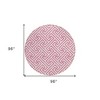 Pink And Ivory Geometric Washable Indoor Outdoor Area Rug - 3 of 4