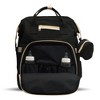 Diaper Backpack with Changing Station & USB Port – 4‑in‑1 Travel Baby Bag for Mom & Dad, Stroller Straps Included (Black, Gray, Purple) - 3 of 4