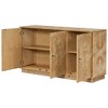 Sideboard Buffet Cabinet, Kitchen Pantry Storage Cabinet With Metal Handles, 3 Doors, Solid Wood Leg, Media Console - 3 of 4
