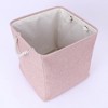 REGALWOVEN Shelves Closet Square Fabric Collapsible Storage Basket Bin with Handle 2 Pcs - 3 of 4