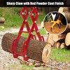 Log Lifting Tongs, Log Tongs with Heavy Duty Steel Claws for Timber, Logging Tongs, Grapple, Log Grapple,Grapple Hook,Red - 4 of 4