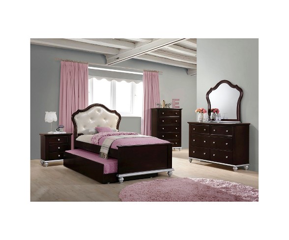 Alli Bed with Trundle - Twin - Espresso - Picket House Furnishings