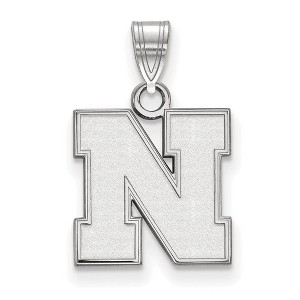 Black Bow Jewelry 10k White Gold Nebraska Cornhuskers NCAA Small Pendant - 1 of 3