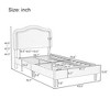 Twin Size Velvet Upholstered Smart LED Bed Frame with Adjustable Height Headboard - 3 of 3