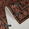 Washable Rug - Diamond Print Carpet with Non-Slip Backing Soft Low Pile Thin Foldable Indoor Carpet for Living Room Dining Room Bedroom - 4 of 4