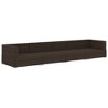vidaXL Patio Sofa Set Set of 4 Brown and Cream White - 3 of 4