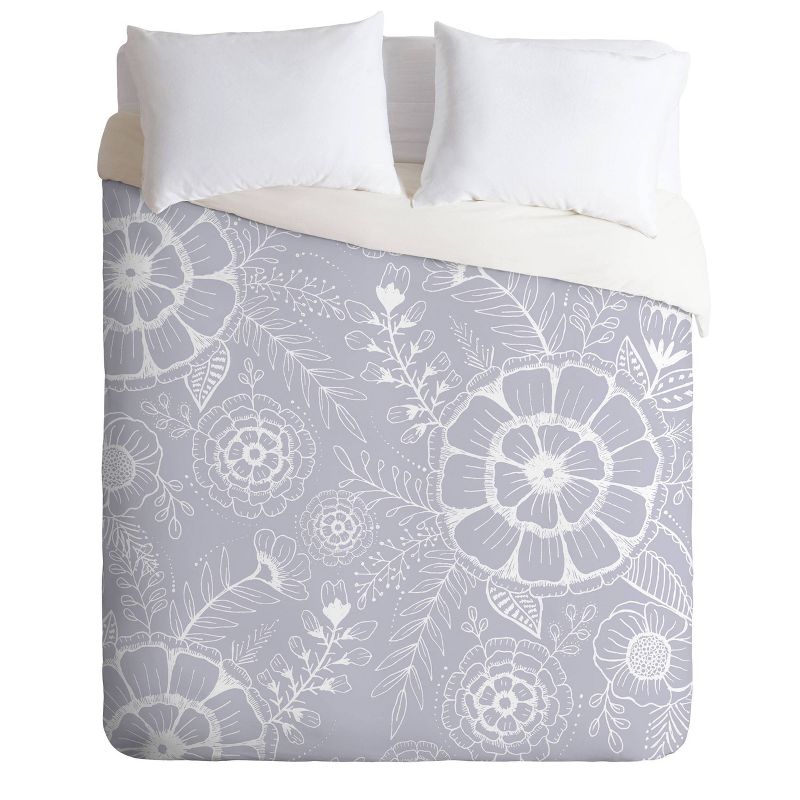 King RosebudStudio Light Floral Comforter Set - Deny Designs, 1 of 7