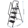 VisioGear Four step ladder, Folding Four Step Stool with Safety Handle, Multi-Purpose Step Ladder for Home, Kitchen, Black, 35"*18.11"*54.33" - 2 of 4