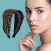 Unique Bargains Women's Embroidered Lace Headband 5.91"x4.33" Black 1 Pc - 2 of 4