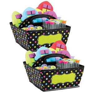 Teacher Created Resources® Chalkboard Brights Storage Caddy, 9" x 9" x 6", Pack of 2 - 1 of 3