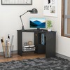 HOMCOM Corner Computer Desk with Storage Shelf, Writing Table Study Workstation for Home Office - 3 of 4