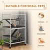 50" H Rolling Small Animal Cage with Hammock, Ferret Cage, Chinchilla Cage, Pet Habitat with 4 Doors - 4 of 4