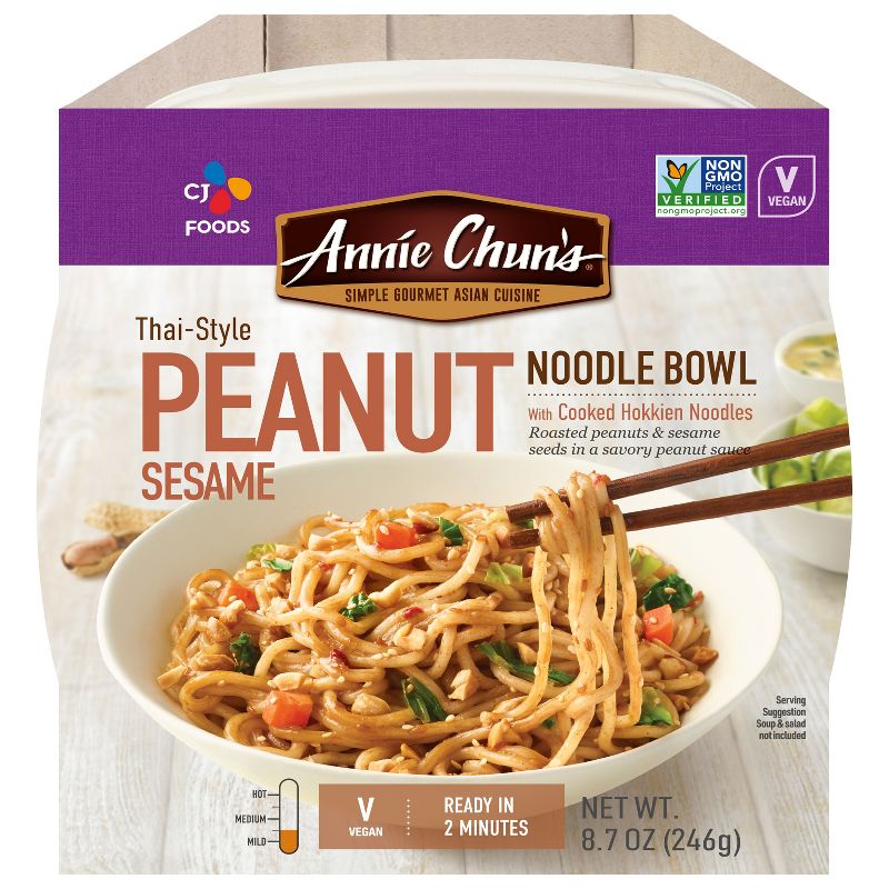 Annie Chun&#39;s Vegan Noodle Bowl Peanut Sesame - 8.7oz, 1 of 9