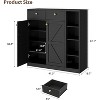 GustoWave Shoe Storage Cabinet with Doors and Drawers, 42'' Tall Shoe Cabinet with 3 Adjustable Shelves, 4-Tier Shoes Rack Organizer Cabinet - 2 of 4