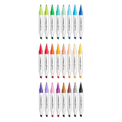 KINGART Twin-Tip® Watercolor Pens 24 Colors