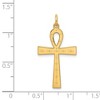 Black Bow Jewelry 14k Yellow Gold Laser Designed Ankh Cross Pendant - 4 of 4