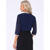 INSPIRE CHIC Women's Open Front Sequin Long Sleeve Shrug Sweaters - 4 of 4
