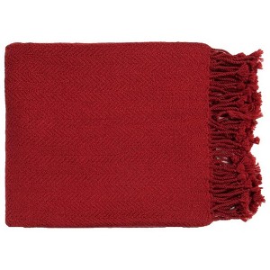 Mark & Day Silz 50"W x 60"L Solid and Border Throw Blankets - 1 of 4