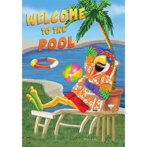 Briarwood Lane Garden Flag 12x18 For Outdoor Welcome To the Pool Summer For Summer Garden Flag Flags For Outside - 1 of 4