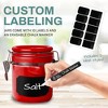 4-Piece Ceramic Kitchen Canisters Set, Airtight Jars with Wooden Spoons Reusable Chalk Labels and Marker for Sugar, Coffee, Flour, Tea - 2 of 4