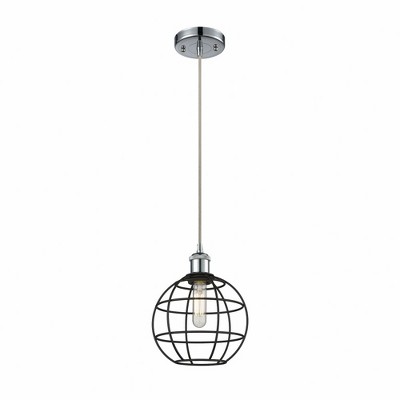 Lake Placid - 1 Light Cord Hung Pendant In Industrial Style-10.25 Inches Tall and 8 Inches Wide