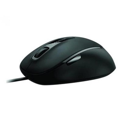 Microsoft 4500 Mouse Black, Anthracite - Wired USB - 1000 dpi - 5 Button(s) - Contoured Shape - Rubber Side Grips