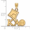 Black Bow Jewelry 14k Yellow Gold Plated Sterling Silver Kappa Alpha Theta Greek Life Small Pendant - 2 of 3