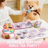 35Pcs Unicorn Tea Party Set for Little Girls, Pretend Tin Teapot Set, Princess Tea Time Play Kitchen Toy for Birthday Gifts Kids Toddlers Age 3 4 5 6 - 4 of 4