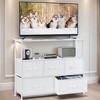 FURNIinspire Utility Storage Cabinets 5 Drawer Multi-Functional Tall Dresser Ideal for Organization in Kids Rooms and Beyond, White, 39.3"*11.8"*31.8" - 2 of 4