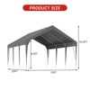 Heavy Duty Carport Outdoor Car Canopy UV Resistant Waterproof Party Tent All-Season Portable Garage Gazebo Shelter - 3 of 4