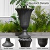 NAYSAYE Planter Trophy Flower Pot Set of 2 Elegant Hardwearing Durable HDPE Material for Indoor Outdoor Garden, 15.75"*15.75"*23.62" - 4 of 4