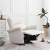 PAGED Modern 360 Degree Swivel Recliner Chair, PU Leather Rocking Chair with Side Pocket, Comfy Accent Chair for Bedroom, Living Room - 2 of 4