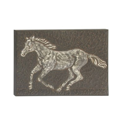 26" x 38" Eclectic Running Horse Iron Wall Décor - Olivia & May