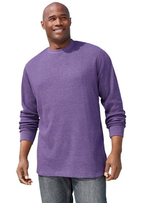 KingSize Men's Big & Tall Tall Waffle-Knit Thermal Crewneck Tee Big