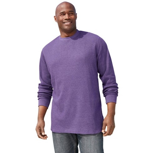 Kingsize Men's Big & Tall Waffle-knit Thermal Crewneck Tee - Tall - 6xl,  Gray : Target