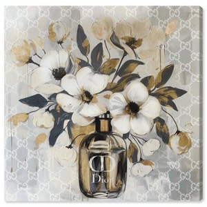 Art Remedy Golden Hues Perfume Floral Gold Fashion Wall Art Unframed - 1 of 4