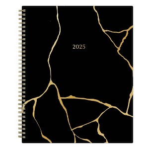 Marie Kondo for Blue Sky 2025 Weekly/Monthly Planner 11.14"x9.25" Wirebound Kintsugi Charcoal: Adult Stationery, Tabs - 1 of 4