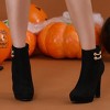 Allegra K Women's Round Toe Chunky High Heel Platform Ankle Boots - 2 of 4