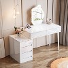 Tribesigns White Desk with 5 Drawers, Modern Home Office Desk with Storage Drawers and Printer Stand - 4 of 4