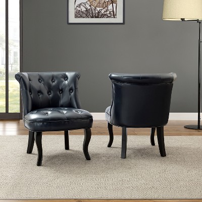 Set of 2 Celmis Side Chair with Button-tufted | Karat Home-TURQUOISE
