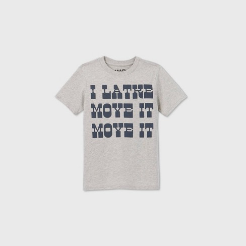 Boys I Latke Move It Move It Short Sleeve Graphic T Shirt Gray Target - white cats and black background long sleeves roblox