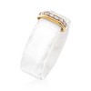 Ross-Simons White Ceramic and 0.10 ct. t.w. Diamond Ring With 14kt Yellow Gold - 3 of 4