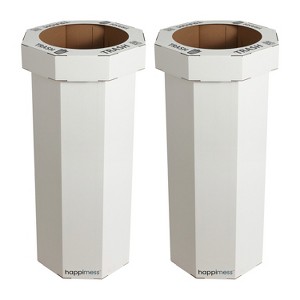 happimess Fleur 25-Gallon Traditional Classic Disposable Corrugated Cardboard Event Trash Can and Recycling Bin - 1 of 4
