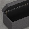 NicBex Rectangular Faux Leather Storage Ottoman Bench,Upholstered Storage Ottoman with Wood Legs,Modern Storage Bench for Living Room,Bedroom - 4 of 4