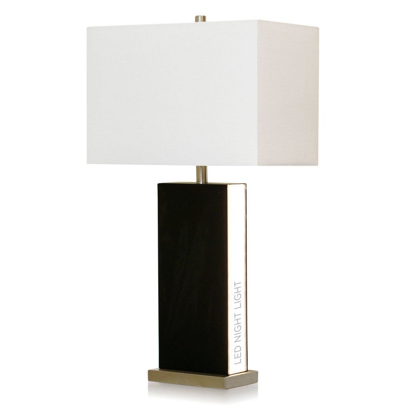 Acrylic Table Lamp with Steel Base Black - StyleCraft, 3 of 5