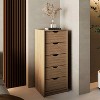 NicBex Minimalist Tall Narrow 5-Drawer Dresser Cabinet without Handle,Wooden Chest of Drawers for Bedroom,Living Room,Hallway - 2 of 4