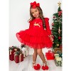 Golden Reindeer Ruffled Tutu Dress Mia Belle Girls - 4 of 4