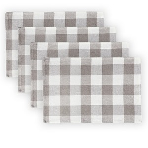 Elrene Farmhouse Living Buffalo Check Placemats, Set of 4 - 13" x 19" - Elrene Home Fashions - 1 of 4