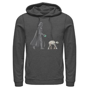 Mens Star Wars Darth Vader AT-AT Walking the Dog Lightweight Hoodie - 1 of 4